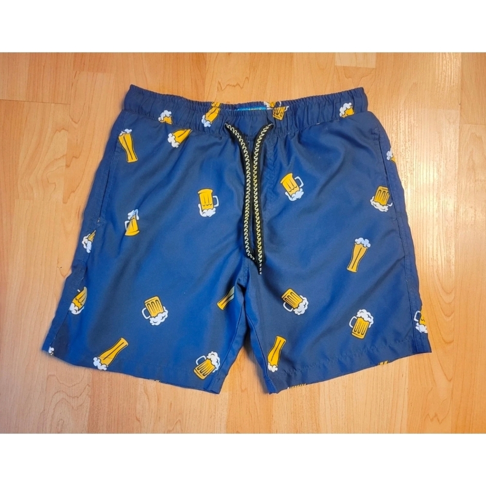 Surf Society Swimwear beer print swim trunks